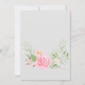 Blush Pioenrozen op Grijze Verandering van Plannen Kaart (Achterkant)