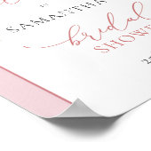 Blush pioenrozen pampas boog Vrijgezellenfeest wel Poster (Hoek)