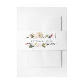 Blush Plum Floral Bouquet Uitnodigingen Wikkel (Voorkant Voorbeeld)