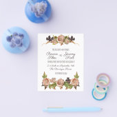  blush & Plum Floral Budget Invitation Flye Flyer (Enkel)