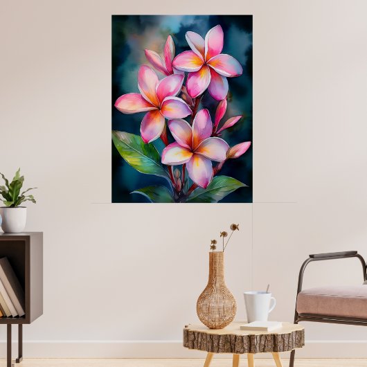 Blush plumeria Poster (Woonkamer 3)