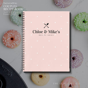 Blush Polka Dot Couples Blank Recept Boek