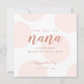 Blush Polka Dot Moederdag voor Nana-fotokaart (Voorkant)