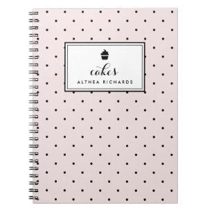 Blush polka dots bakrecept Notitieboek