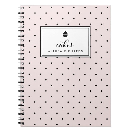 Blush polka dots | bakrecept Notitieboek (Voorkant)