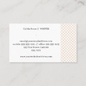 Blush polka stips op wit visitekaartje (Achterkant)
