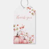 Blush Pompoen Herfst Bes Baby Shower Bedankt Cadeaulabel (Voorkant)
