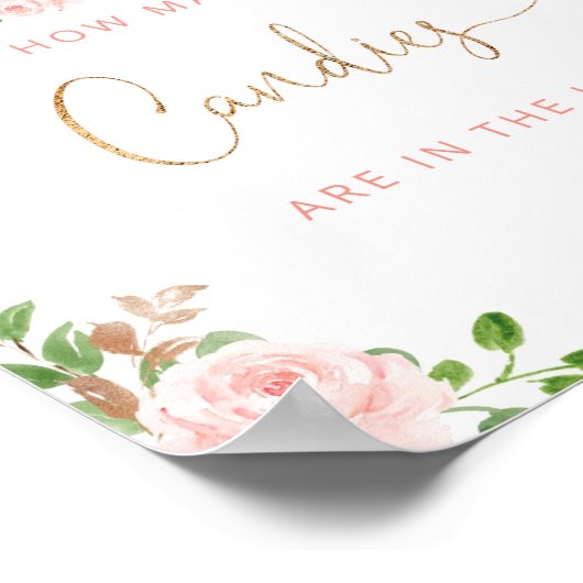 Blush pompoen voorspellen hoeveel snoepjes poster (Hoek)