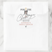 Blush Pop De Champagne Bruidsfeest Ronde Sticker (Tas)
