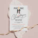 Blush Pop The Champagne Vrijgezellenfeest Kaart<br><div class="desc">Pop de Champagne ze verandert haar achternaam! Viel de bruid om te worden terwijl ze aan een nieuw hoofdstuk begint! Doe mee met de champagne voor een verfijnd vrijgezellenfeest met een verbluffend romantisch kleurenpalet en een luxe champagnefles. Laten we een glas opsteken ter ere van de binnenkort te worden Mrs.!...</div>