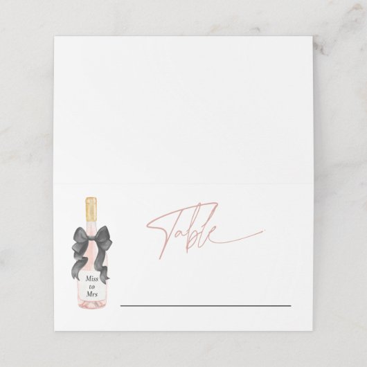 Blush Pop The Champagne Vrijgezellenfeest Plaatskaartje (Buitenkant ongevouwen)
