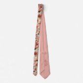 Blush Poppies Botanical Wedding Stropdas (Achterkant)