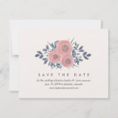 Blush Poppies Save the Date Cards w/Photo Backer (Voorkant)