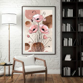 Blush Poppies Serenity Foto Afdruk