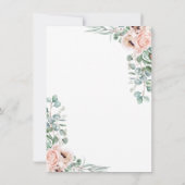 Blush Poppy Roos bloemenrecept voor bruid Kaart (Achterkant)