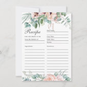 Blush Poppy Roos bloemenrecept voor bruid Kaart (Voorkant)