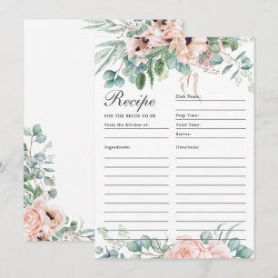 Blush Poppy Roos bloemenrecept voor bruid Kaart