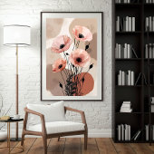 Blush Poppy Sereniteit Poster