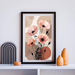Blush Poppy Sereniteit Poster