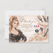Blush Portrait Hair Studio Branding Bedankkaart (Voorkant)