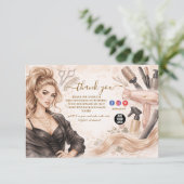 Blush Portrait Hair Studio Branding Bedankkaart (Staand voorkant)
