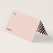 Blush Potluck Dish Recipe Tent Kaarten, poolpotten Visitekaartje (Achterkant)