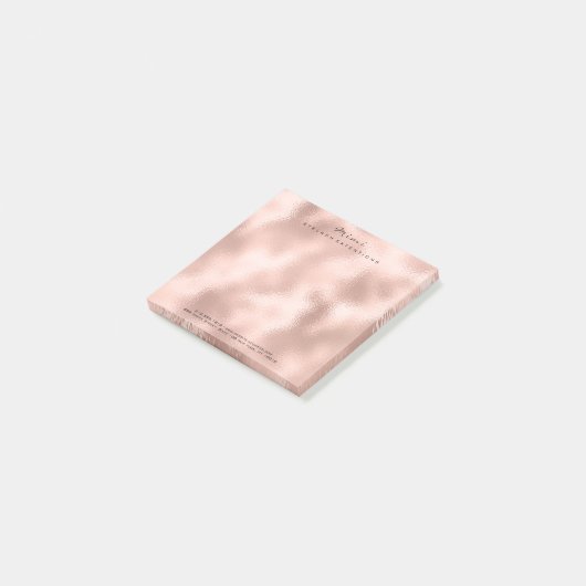 Blush Powder Skinny Naam Web Telefoon Vierkant Post-it® Notes (Schuin)
