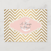Blush preppy Chevron Stripe Modern Nautical Anchor Briefkaart (Voorkant)
