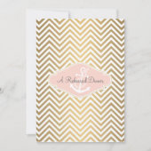 Blush preppy Chevron Stripe Modern Nautical Anchor Kaart (Voorkant)