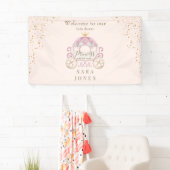 Blush Princess Aankomst binnenkort Baby shower Spandoek (Insitu)
