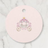 Blush Princess Baby shower Bedankjes Labels (Achterkant)
