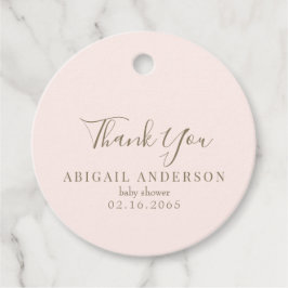 Blush Princess Baby shower Bedankjes Labels
