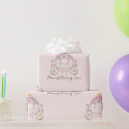 Blush Princess Carriage Aankomen Binnenkort Baby s Cadeaupapier