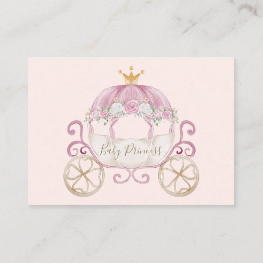 Blush Princess Carriage Books voor Baby Informatiekaartje (Achterkant)