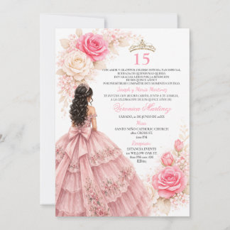 Blush Princess Dress Sweet 15 Elegant Rose Gold Kaart