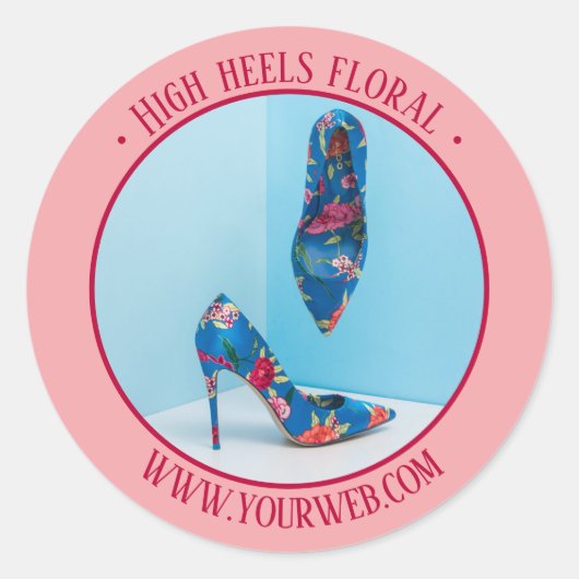 Blush productpromotie ronde sticker (Voorkant)