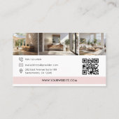 BLUSH Professional Real Estate Agent Photo Collage Visitekaartje (Achterkant)