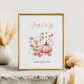 Blush Pumpkin Autumn Berry Baby shower Favorieten  Poster