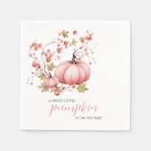 Blush Pumpkin Autumn Berry Baby shower Servet (Voorkant)