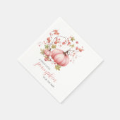 Blush Pumpkin Autumn Berry Baby shower Servet (Hoek)