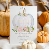Blush Pumpkin baby shower Invitation Folie Uitnodiging