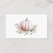 Blush Pumpkin Fall Baby Shower Diaper Raffle Card Informatiekaartje (Achterkant)