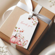 Blush Pumpkin Herfst Bes Baby Shower Bedankt