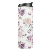 Blush Purple Hearts Flowers Love Thermosbeker (Gedraaid links)