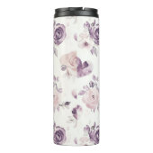 Blush Purple Hearts Flowers Love Thermosbeker (Achterkant)