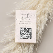 Blush QR Code RSVP Online Bloemen Kalligrafie Informatiekaartje
