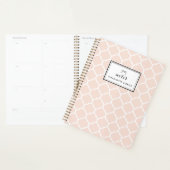 Blush quatrefoil patroon gepersonaliseerd planner (Display)