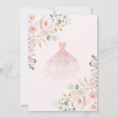 Blush Quinceañera 15e verjaardag Hartelijk dank Kaart (Achterkant)