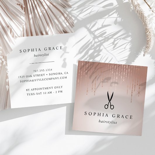 Blush Rain Haarstylist Vierkante Visitekaartje