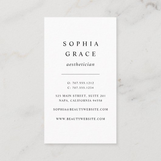 Blush Rain Makeup Artist Visitekaartje (Achterkant)